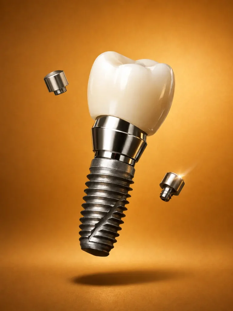 Patient smiling in a dental clinic